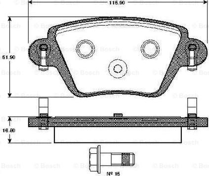 BOSCH 0 986 TB2 383 - Bremžu uzliku kompl., Disku bremzes ps1.lv