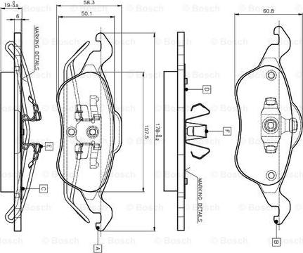 BOSCH 0 986 TB2 338 - Bremžu uzliku kompl., Disku bremzes ps1.lv