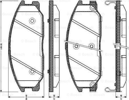 BOSCH 0 986 TB2 379 - Bremžu uzliku kompl., Disku bremzes ps1.lv