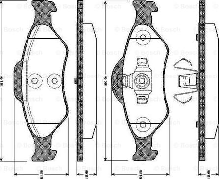 BOSCH 0 986 TB2 374 - Bremžu uzliku kompl., Disku bremzes ps1.lv