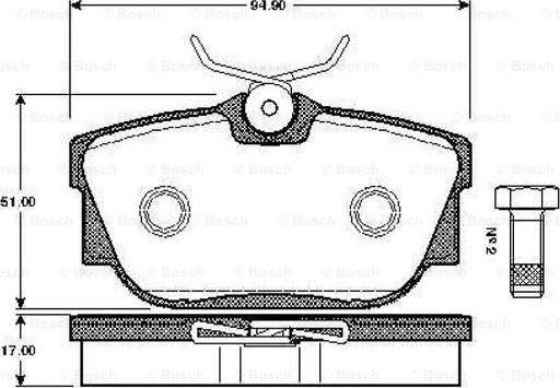 BOSCH 0 986 TB2 375 - Bremžu uzliku kompl., Disku bremzes ps1.lv