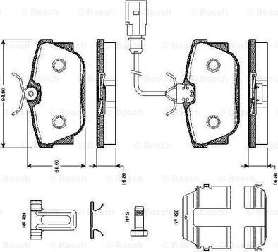 BOSCH 0 986 TB2 376 - Bremžu uzliku kompl., Disku bremzes ps1.lv