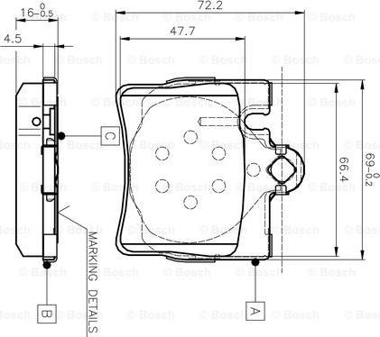 BOSCH 0 986 TB2 378 - Bremžu uzliku kompl., Disku bremzes ps1.lv