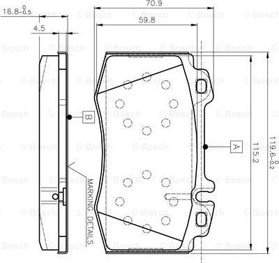 BOSCH 0 986 TB2 377 - Bremžu uzliku kompl., Disku bremzes ps1.lv