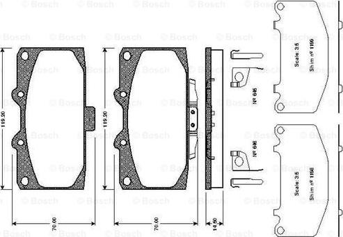 BOSCH 0 986 TB2 294 - Bremžu uzliku kompl., Disku bremzes ps1.lv