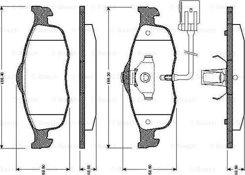 BOSCH 0 986 TB2 241 - Bremžu uzliku kompl., Disku bremzes ps1.lv