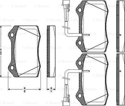 BOSCH 0 986 TB2 243 - Bremžu uzliku kompl., Disku bremzes ps1.lv