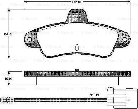 BOSCH 0 986 TB2 242 - Bremžu uzliku kompl., Disku bremzes ps1.lv