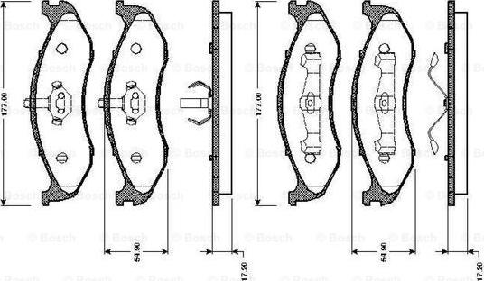 BOSCH 0 986 TB2 255 - Bremžu uzliku kompl., Disku bremzes ps1.lv