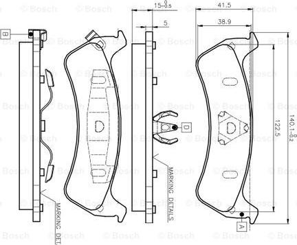 BOSCH 0 986 TB2 257 - Bremžu uzliku kompl., Disku bremzes ps1.lv