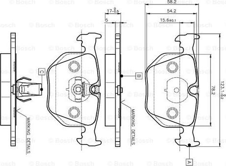 BOSCH 0 986 TB2 204 - Bremžu uzliku kompl., Disku bremzes ps1.lv