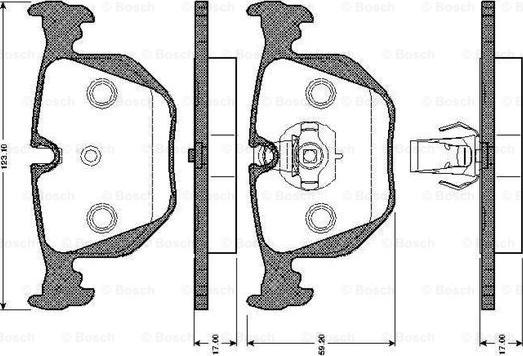 BOSCH 0 986 TB2 205 - Bremžu uzliku kompl., Disku bremzes ps1.lv