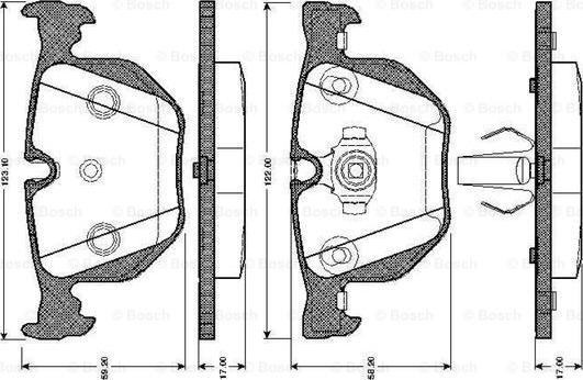 BOSCH 0 986 TB2 206 - Bremžu uzliku kompl., Disku bremzes ps1.lv