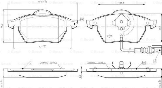 BOSCH 0 986 TB2 216 - Bremžu uzliku kompl., Disku bremzes ps1.lv