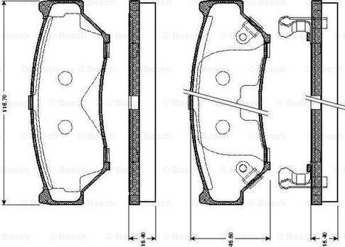 BOSCH 0 986 TB2 211 - Bremžu uzliku kompl., Disku bremzes ps1.lv