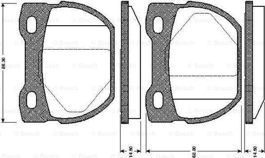 BOSCH 0 986 TB2 280 - Bremžu uzliku kompl., Disku bremzes ps1.lv