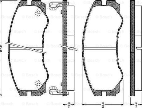 BOSCH 0 986 TB2 234 - Bremžu uzliku kompl., Disku bremzes ps1.lv