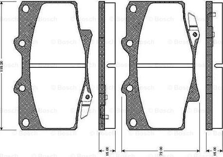 BOSCH 0 986 TB2 238 - Bremžu uzliku kompl., Disku bremzes ps1.lv