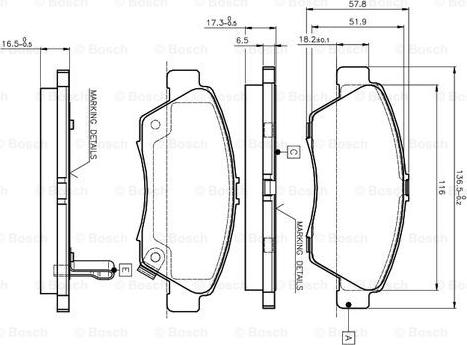 BOSCH 0 986 TB2 232 - Bremžu uzliku kompl., Disku bremzes ps1.lv