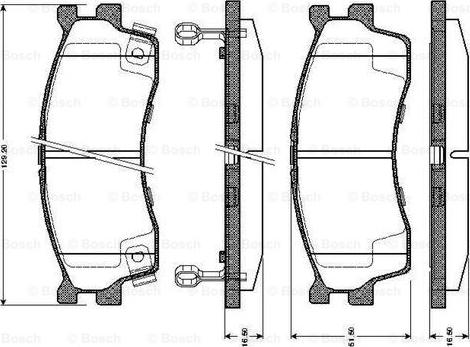 BOSCH 0 986 TB2 228 - Bremžu uzliku kompl., Disku bremzes ps1.lv