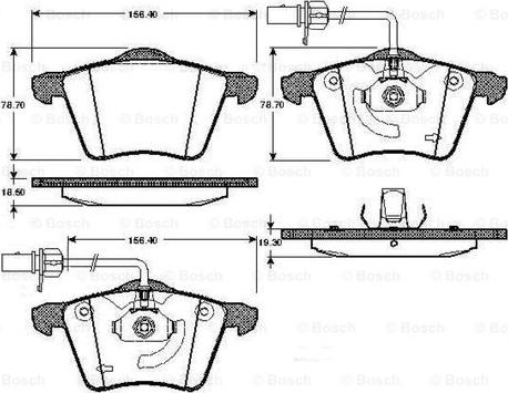 BOSCH 0 986 TB2 795 - Bremžu uzliku kompl., Disku bremzes ps1.lv