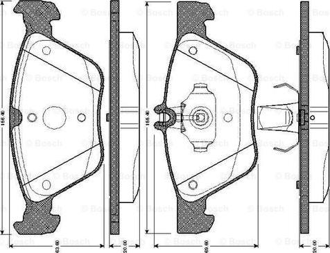 BOSCH 0 986 TB2 748 - Bremžu uzliku kompl., Disku bremzes ps1.lv