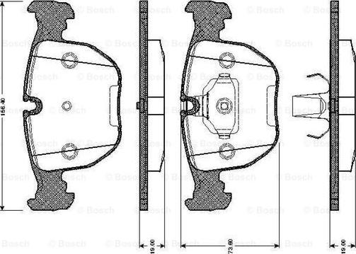 BOSCH 0 986 TB2 743 - Bremžu uzliku kompl., Disku bremzes ps1.lv