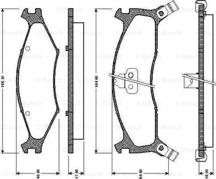 BOSCH 0 986 TB2 747 - Bremžu uzliku kompl., Disku bremzes ps1.lv