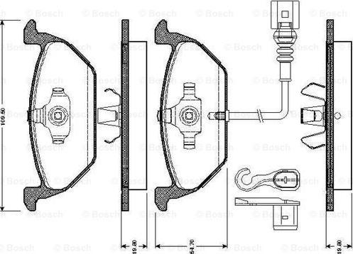 BOSCH 0 986 TB2 756 - Bremžu uzliku kompl., Disku bremzes ps1.lv