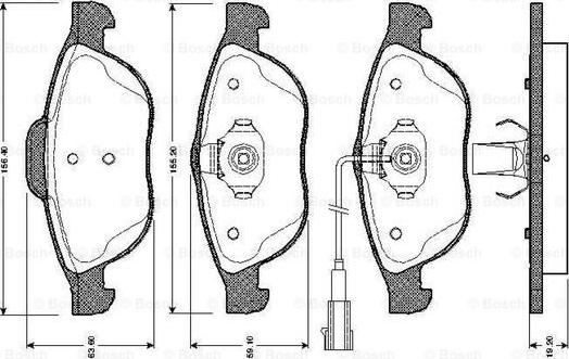 BOSCH 0 986 TB2 767 - Bremžu uzliku kompl., Disku bremzes ps1.lv