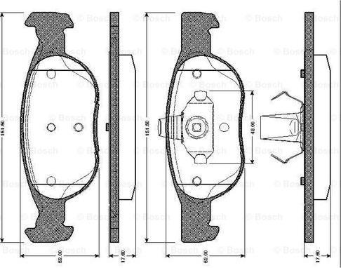 BOSCH 0 986 TB2 731 - Bremžu uzliku kompl., Disku bremzes ps1.lv