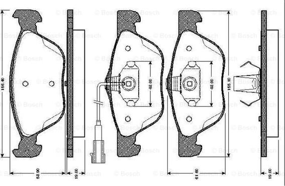 BOSCH 0 986 TB2 733 - Bremžu uzliku kompl., Disku bremzes ps1.lv