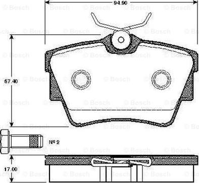 BOSCH 0 986 TB2 737 - Bremžu uzliku kompl., Disku bremzes ps1.lv