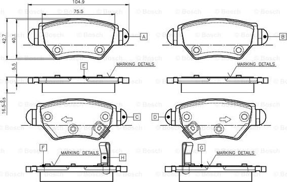 BOSCH 0 986 TB2 777 - Bremžu uzliku kompl., Disku bremzes ps1.lv