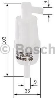 BOSCH 0 450 904 077 - Degvielas filtrs ps1.lv