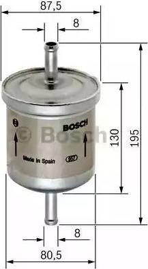 BOSCH 0 450 905 195 - Degvielas filtrs ps1.lv