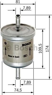 BOSCH 0 450 905 318 - Degvielas filtrs ps1.lv