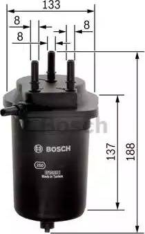 BOSCH 0 450 906 468 - Degvielas filtrs ps1.lv