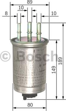 BOSCH 0 450 906 511 - Degvielas filtrs ps1.lv