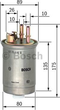 BOSCH 0 450 906 357 - Degvielas filtrs ps1.lv