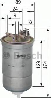 BOSCH 0 450 906 318 - Degvielas filtrs ps1.lv