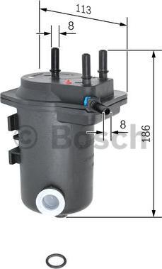 BOSCH 0 450 907 008 - Degvielas filtrs ps1.lv