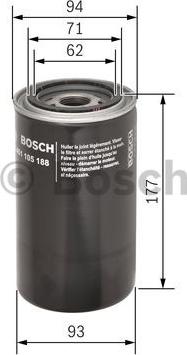 BOSCH 0 451 105 188 - Eļļas filtrs ps1.lv