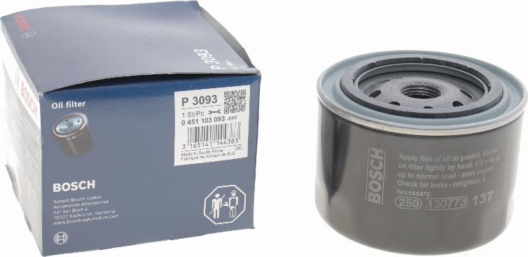 BOSCH 0 451 103 093 - Eļļas filtrs ps1.lv