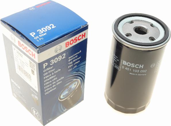 BOSCH 0 451 103 092 - Eļļas filtrs ps1.lv