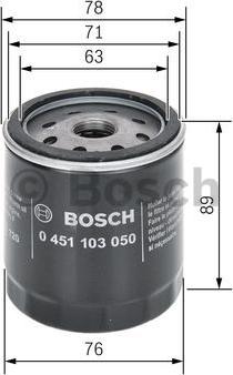 BOSCH 0 451 103 050 - Eļļas filtrs ps1.lv