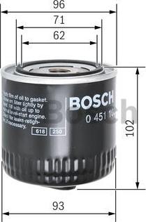 BOSCH 0 451 103 062 - Eļļas filtrs ps1.lv