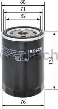 BOSCH 0 451 103 086 - Eļļas filtrs ps1.lv