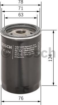 BOSCH 0 451 103 074 - Eļļas filtrs ps1.lv