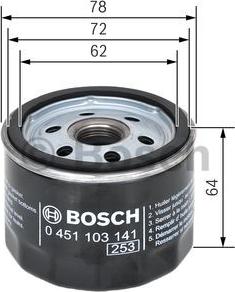 BOSCH 0 451 103 141 - Eļļas filtrs ps1.lv